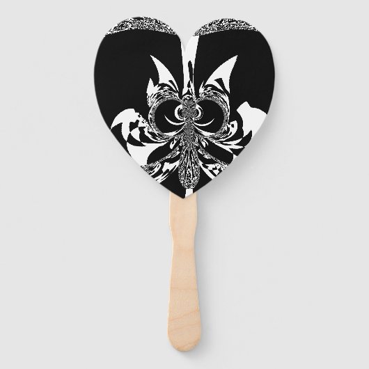 Éventail Blanc et Noir, mode traditionnelle Design couleur (Dos)