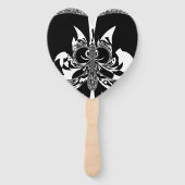 Éventail Blanc et Noir, mode traditionnelle Design couleur (Devant)