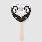 Éventail Blanc moderne - Marbre Noir Fans Abstraits main (Dos)