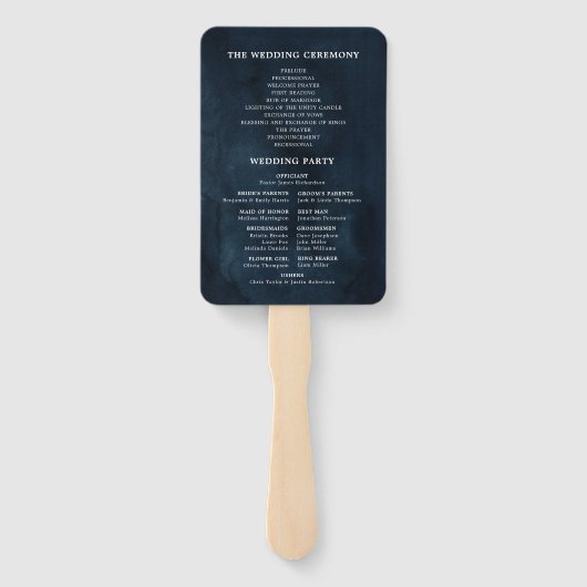 Éventail Bleu bleu bleu bleu rose rose marine Botanique (Dos)