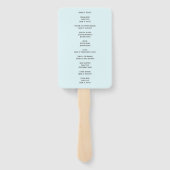 Éventail Bleu dans la mémoire d'amour Élégant mémorial funé (Dos)