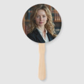 Éventail Bleu de la Marine Gold Law School (Dos)