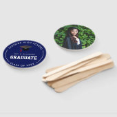 Éventail Bleu de la Marine Photo ventilateur à main personn (Non-assemblé)