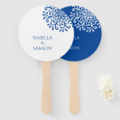 Éventail Bleu lunaire (Devant et derrière)