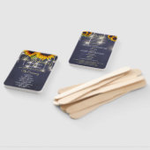 Éventail bleu marine tournesol rustique chic programme de m (Non-assemblé)