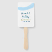 Éventail Bleu or aquarelle bulle et brunch nuptiale sh (Dos)