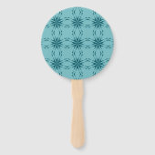 Éventail bleu turquoise, cool, abstraction fleur tendance (Dos)