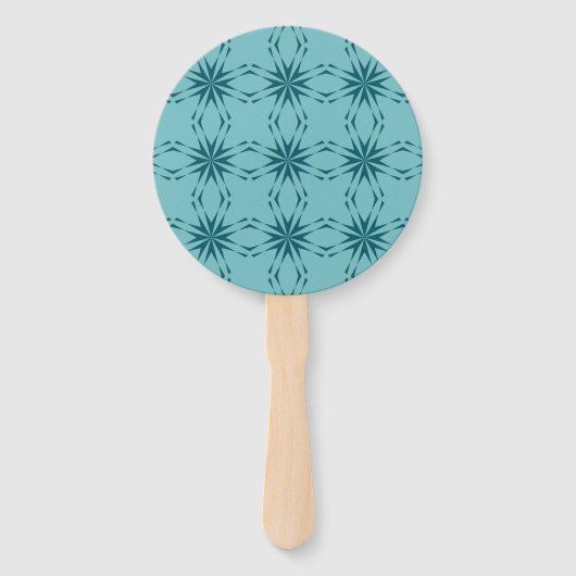 Éventail bleu turquoise, cool, abstraction fleur tendance (Devant)