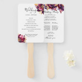 Éventail Bliss de Bourgogne : Elégant Motif floral en Win (Devant et derrière)