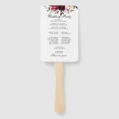 Éventail Bliss de Bourgogne : Elégant Motif floral en Win (Dos)