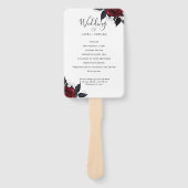 Éventail Bliss de Bourgogne : Elégant Motif floral en Win (Devant)