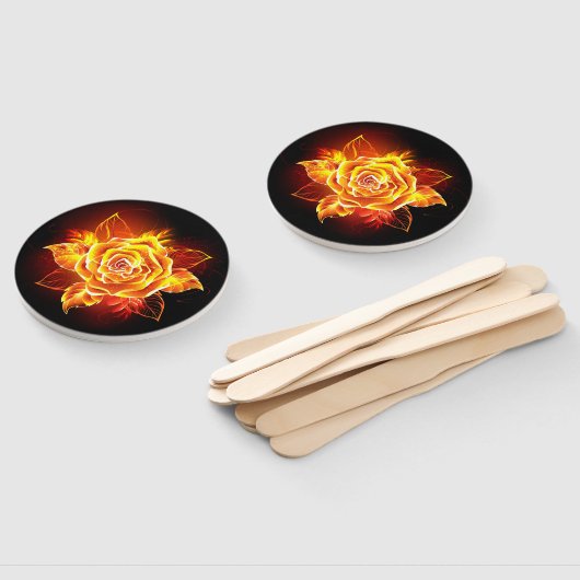 Éventail Blooming Fire Rose (Non-assemblé)