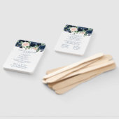 Éventail Blooms Chics | Programme de la marine bleue et du (Non-assemblé)