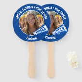 Éventail Blue Cheerleader Photo High School Parent (Devant et derrière)