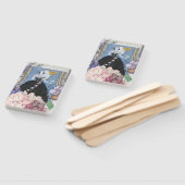 Éventail Blue Elegant Femme Floral Fancy Gown (Non-assemblé)