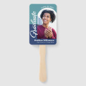 Éventail Blue Félicats Grad 2 Photos Arch Bold Script Retro (Dos)