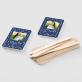 Éventail Blue Hand Drawn Doodle Style Graduation 2 Photo (Non-assemblé)