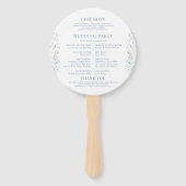 Éventail Blue Meadow Wild Flower Wreath Wedding Programme d (Dos)