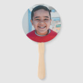 Éventail Blue Race Car Boy Anniversaire Photo (Dos)