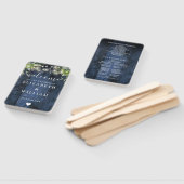 Éventail Blue Wood String Lights Programme de mariage vert (Non-assemblé)