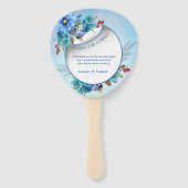 Éventail Blues de Cornflower en aquarelle (Dos)