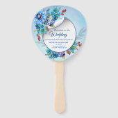 Éventail Blues de Cornflower en aquarelle (Devant)