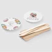 Éventail Blush and Ivory Rose Floral Wedding (Non-assemblé)