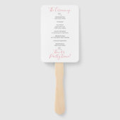 Éventail Blush Laurel Feuille Programme de mariage moderne (Dos)