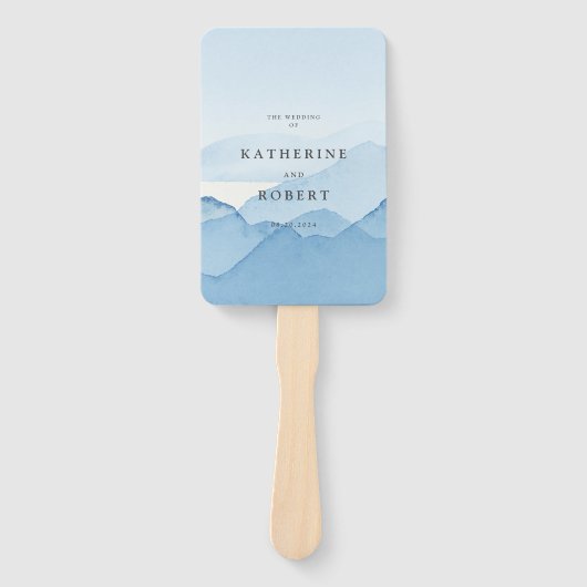 Éventail Blush Mountain Range Programme de mariage Ventilat (Devant)