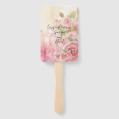 Éventail Blush Rose Programme de mariage botanique (Dos)