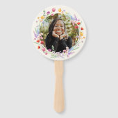 Éventail Boho Aquarelle Floral Grad Visage (Devant)