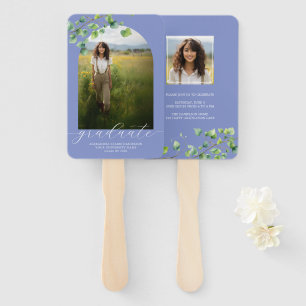 Éventail Boho Arch Ivy, Cornflower Blue Graduation