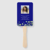 Éventail Boho Arch Ivy, Navy Blue Graduation (Dos)
