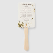 Éventail Boho Automne Fleur Sauvage | Programme de Mariage  (Dos)
