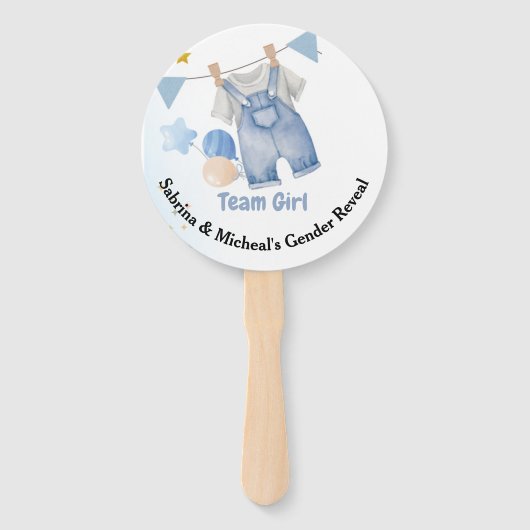 Éventail Boho Baby Clotheline Genre Revela Team Boy (Devant)