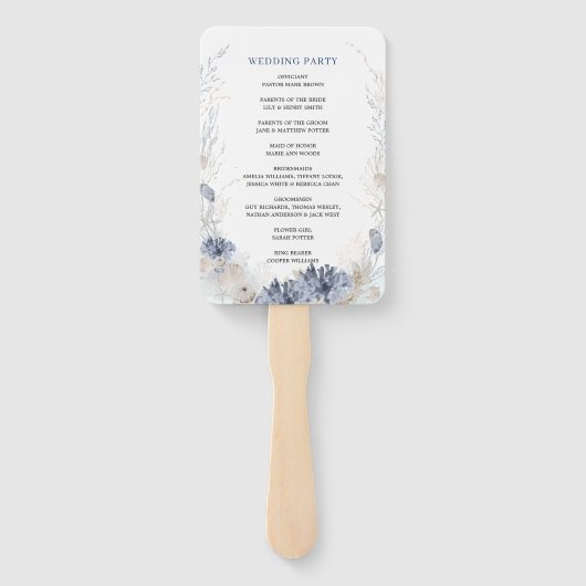 Éventail Boho Beach Destination Hampton Programme de mariag (Dos)