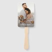 Éventail Boho Beach Photo Wedding Programme (Devant)