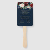 Éventail Boho Blooms | Dark Navy Blue and Burgundy Program (Dos)