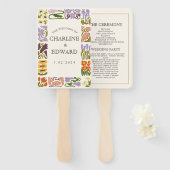 Éventail Boho coloré moderne Programmes de mariage chic (Devant et derrière)