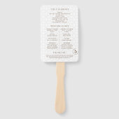 Éventail Boho Cruise Destination Wedding Programme (Devant)