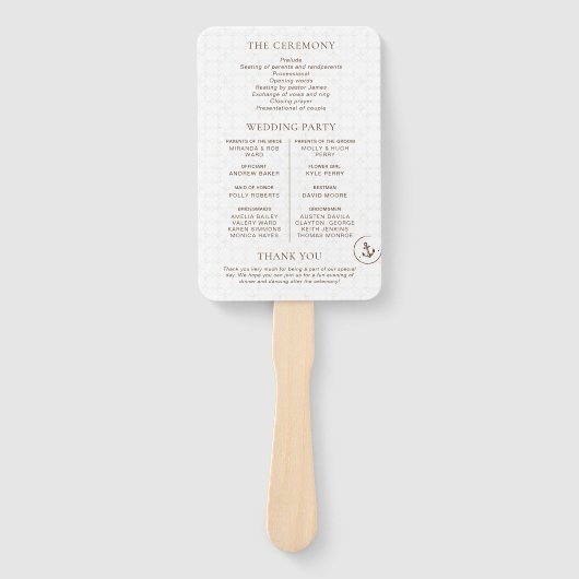 Éventail Boho Cruise Destination Wedding Programme (Devant)