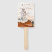 Éventail Boho Desert Terracotta Programme Photo Mariage (Dos)