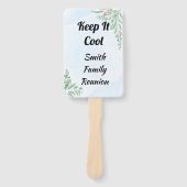 Éventail Boho Dusty Blue Eucalyptus Reunion verte (Devant)