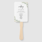 Éventail Boho Eucalyptus Greenery Wedding Ceremony Program  (Devant)