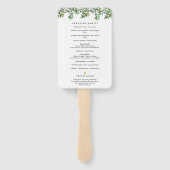 Éventail Boho Eucalyptus Greenery Wedding Ceremony Program  (Dos)