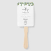 Éventail Boho Eucalyptus Greenery Wedding Ceremony Program  (Devant)