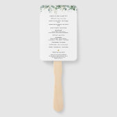 Éventail Boho Eucalyptus Greenery Wedding Ceremony Program  (Dos)