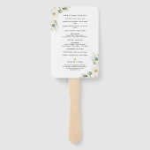 Éventail Boho Eucalyptus Greenery Wedding Ceremony Program  (Dos)