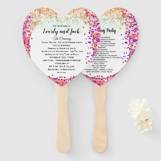 Éventail Boho Fairy Lights Mason Jar Rose Purple Or (Devant et derrière)