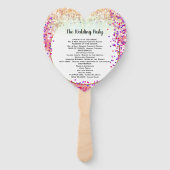 Éventail Boho Fairy Lights Mason Jar Rose Purple Or (Dos)